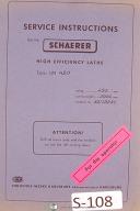 Schaerer-Schaerer Type UN-450 Lathe Service Instructions Manual-UN-450-01